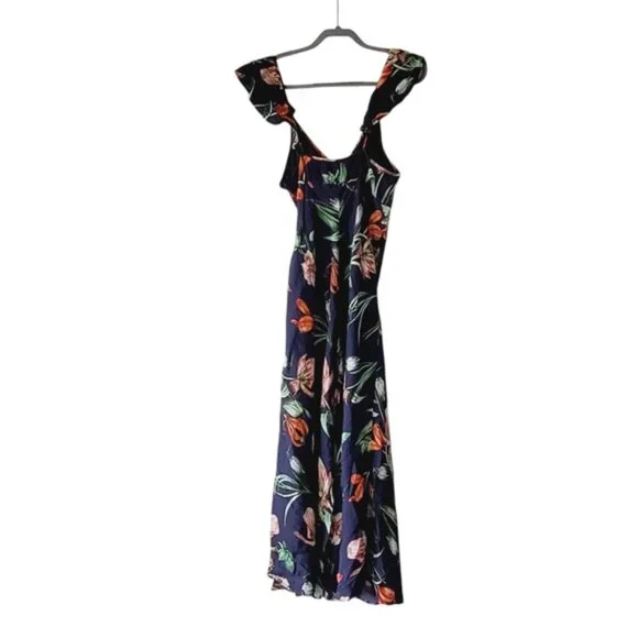Revolve ASTR Florentina Tropical Printed Maxi Cottage Beach Dress L - Picture 3 of 8